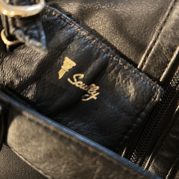 Scully Leather Garment Bag Black Bifold Carry On Shoulder beautiful leather - Picture 5 of 11